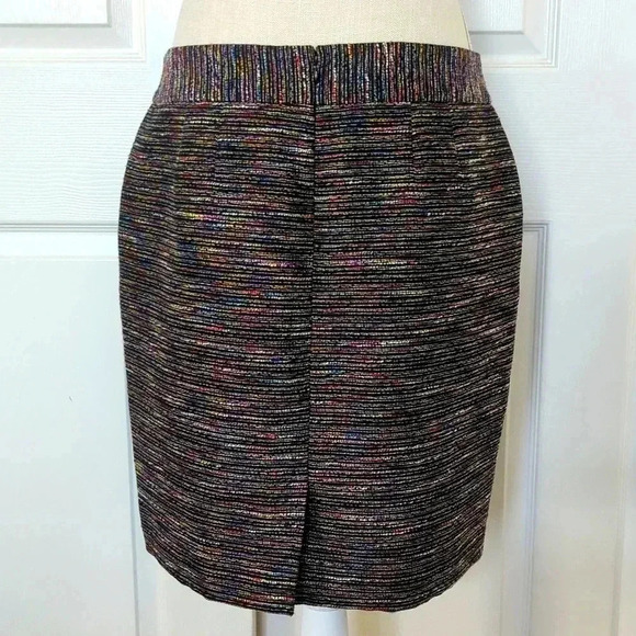 Loft Multi-Color Striped Textured Skirt - Picture 4 of 5